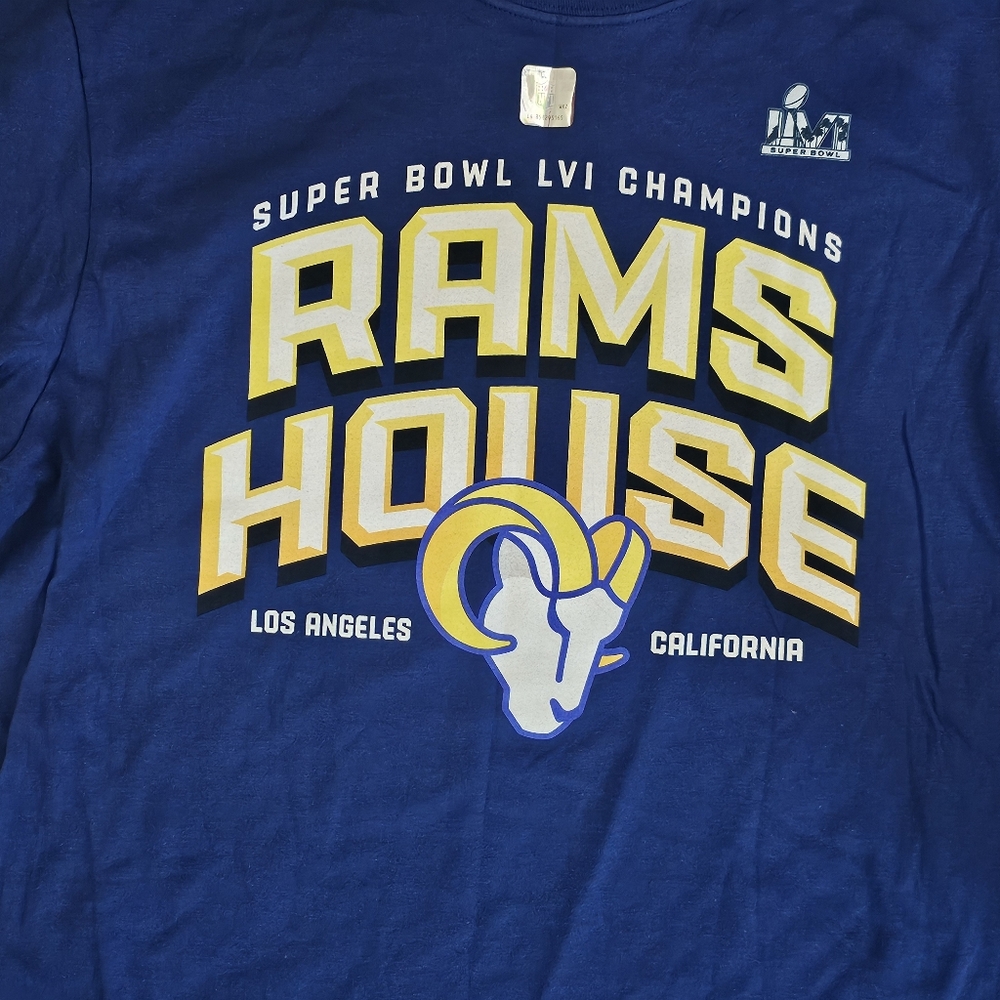 NFL Los Angeles Rams House‎ Super Bowl LVI. Fanatics Brand Mens Large. NWOT - Picture 3 of 6